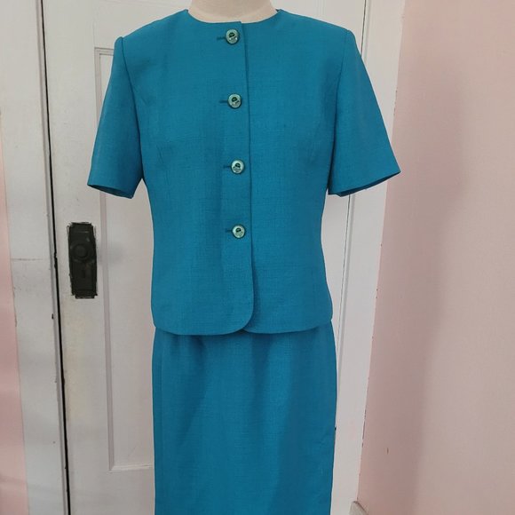 Le Sult Womens Orange 2-Piece Short Sleeve Petite Sult Size 8P - Picture 1 of 11